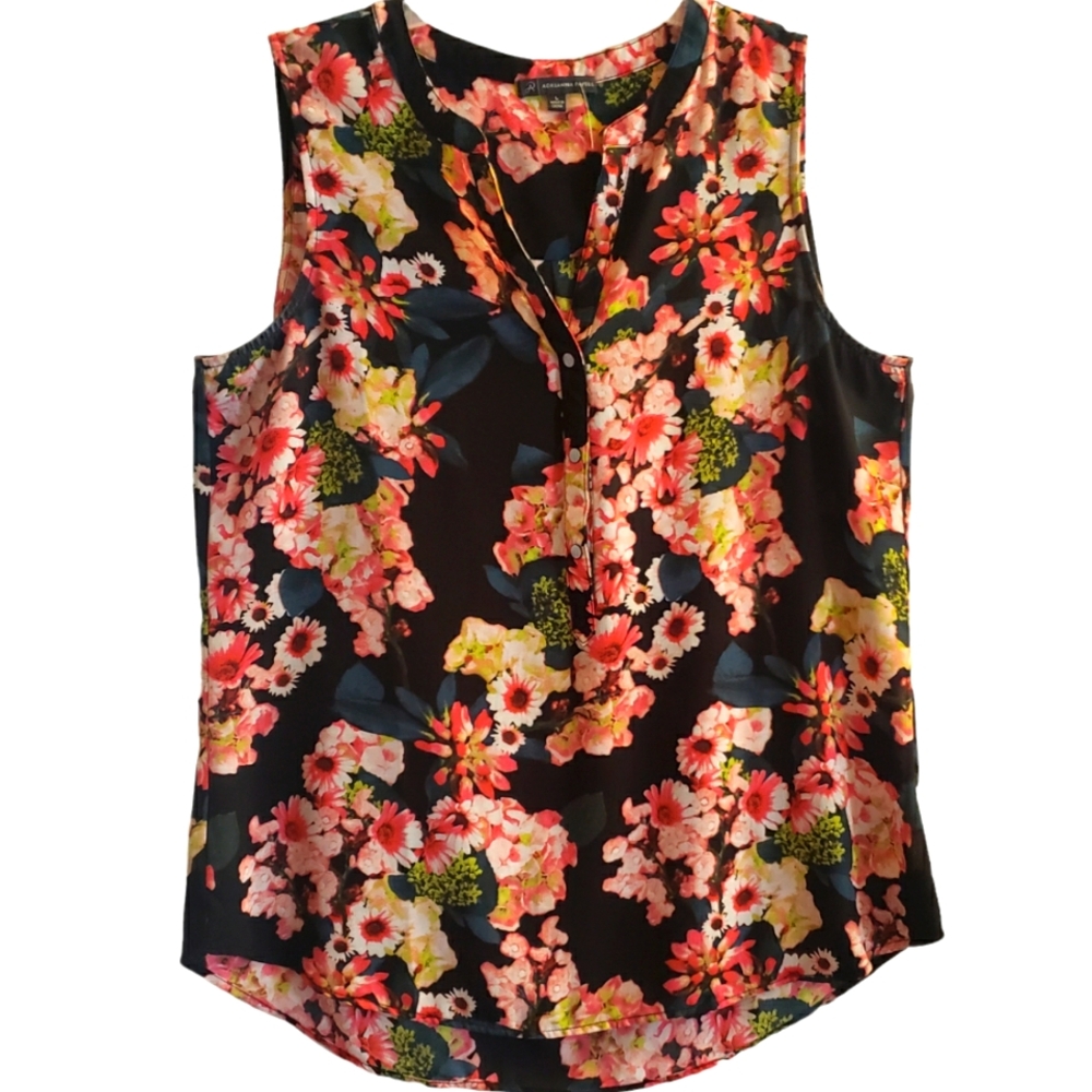 Adrianna Papell women's large floral print sleeveless pullover top. 4025